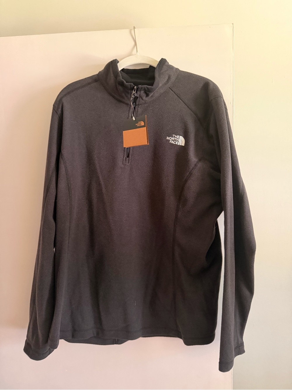 The North Face woman’s Charcoal Half-Zip Performance Fleece
